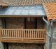 Couverture en zinc avec rambarde et plancher en chêne