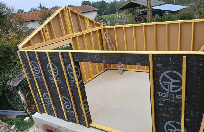Extension d'une maison à ossature bois à Mornand-en-Forez