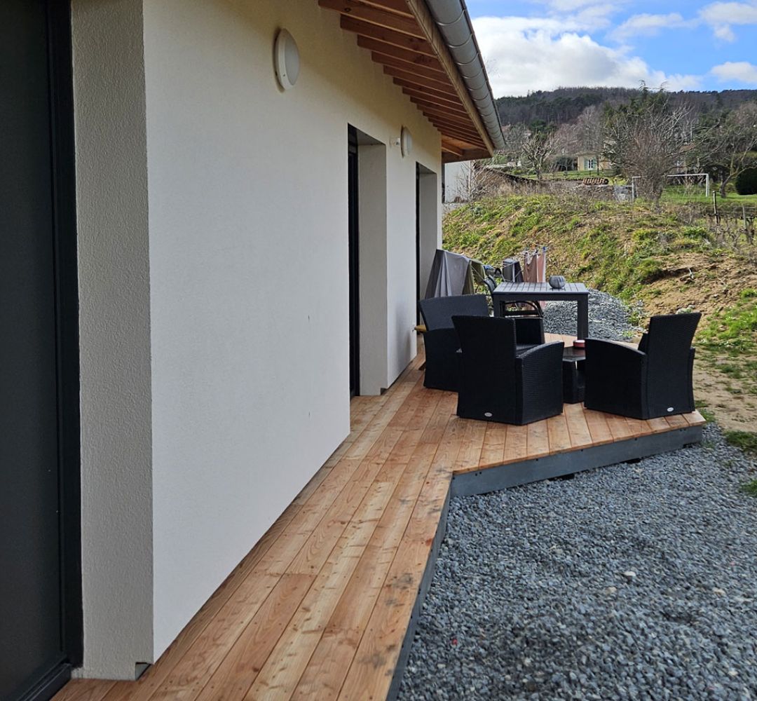 Extention terrasse en bois douglas