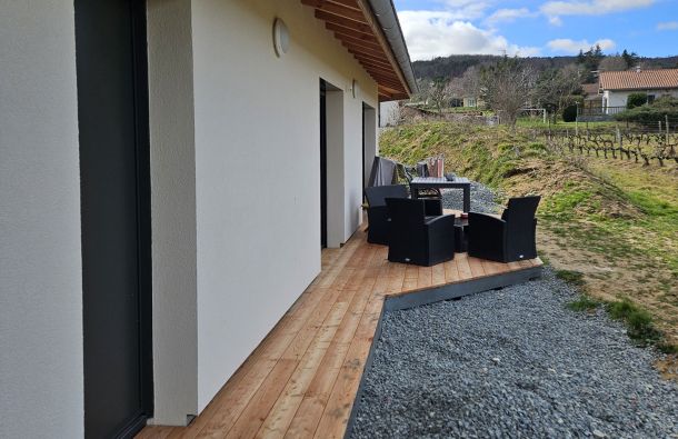 Extention terrasse en bois douglas