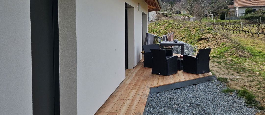 Extention terrasse en bois douglas
